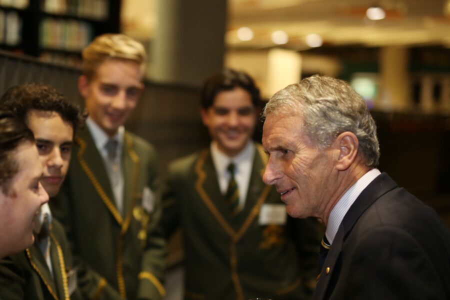 Mr Rick Tudor with Jordan Moshopoulos Hamish Webster and Will Murphy Trinity Community King's Birthday Honours 2026 Rick Tudor